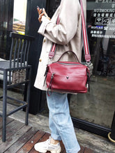 Load image into Gallery viewer, Genuine Leather Cross Body Bag Vintage Pillow