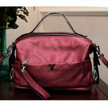Load image into Gallery viewer, Genuine Leather Cross Body Bag Vintage Pillow