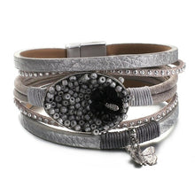 Load image into Gallery viewer, Star Leaf Flower Round Elegant Charm Leather Bracelets
