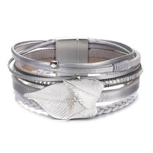 Load image into Gallery viewer, Star Leaf Flower Round Elegant Charm Leather Bracelets