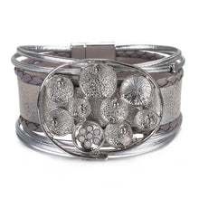 Load image into Gallery viewer, Star Leaf Flower Round Elegant Charm Leather Bracelets