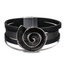 Load image into Gallery viewer, Star Leaf Flower Round Elegant Charm Leather Bracelets