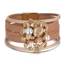 Load image into Gallery viewer, Star Leaf Flower Round Elegant Charm Leather Bracelets