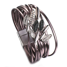 Load image into Gallery viewer, Star Leaf Flower Round Elegant Charm Leather Bracelets