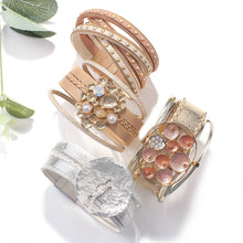 Load image into Gallery viewer, Star Leaf Flower Round Elegant Charm Leather Bracelets
