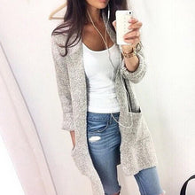 Load image into Gallery viewer, Long Sleeves Casual Knit Cardigan