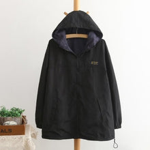 Load image into Gallery viewer, Hooded Reversible Zipper Jacket