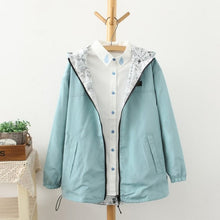 Load image into Gallery viewer, Hooded Reversible Zipper Jacket