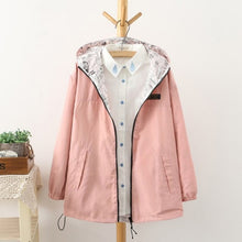 Load image into Gallery viewer, Hooded Reversible Zipper Jacket