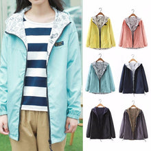 Load image into Gallery viewer, Hooded Reversible Zipper Jacket