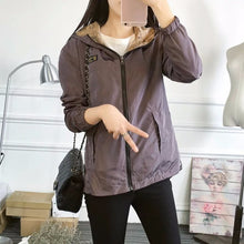 Load image into Gallery viewer, Hooded Reversible Zipper Jacket