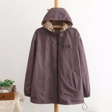 Load image into Gallery viewer, Hooded Reversible Zipper Jacket