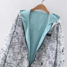 Load image into Gallery viewer, Hooded Reversible Zipper Jacket