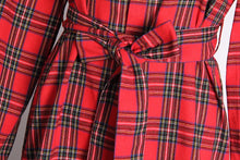 Load image into Gallery viewer, Long Sleeve Plaid Shirt Tunic