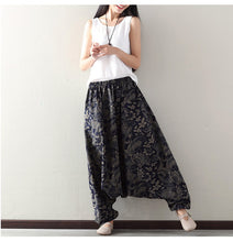 Load image into Gallery viewer, Vintage Print Cotton Linen Lantern Pants
