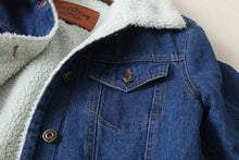 Load image into Gallery viewer, Lamb Wool Denim Jacket