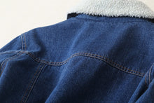 Load image into Gallery viewer, Lamb Wool Denim Jacket