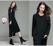 Load image into Gallery viewer, Knitted Dress Front Short Back Long