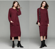 Load image into Gallery viewer, Knitted Dress Front Short Back Long