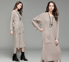 Load image into Gallery viewer, Knitted Dress Front Short Back Long