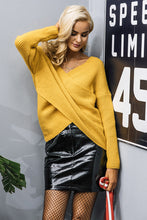 Load image into Gallery viewer, V Neck Cross Knitting Sweater