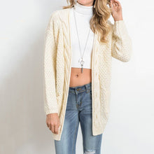 Load image into Gallery viewer, Knitted Long Cardigan With Pockets