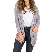 Load image into Gallery viewer, Knitted Long Cardigan With Pockets