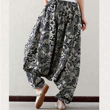 Load image into Gallery viewer, Vintage Print Cotton Linen Lantern Pants
