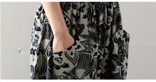 Load image into Gallery viewer, Vintage Print Cotton Linen Lantern Pants