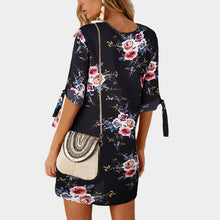 Load image into Gallery viewer, Elegant Chiffon Floral Print Boho Tunic Dress