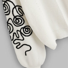 Load image into Gallery viewer, White Bishop Sleeve Eyelet Detail Jumper