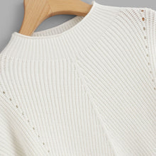 Load image into Gallery viewer, White Bishop Sleeve Eyelet Detail Jumper