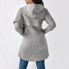 Load image into Gallery viewer, Hooded Long Sleeve Casual Asymmetric Sweatshirt