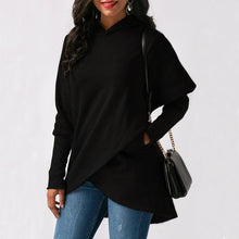 Load image into Gallery viewer, Hooded Long Sleeve Casual Asymmetric Sweatshirt