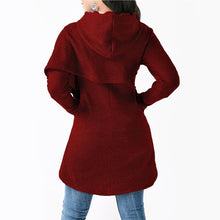 Load image into Gallery viewer, Hooded Long Sleeve Casual Asymmetric Sweatshirt