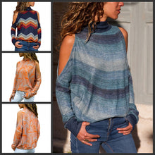 Load image into Gallery viewer, Sexy Turtleneck Cold Shoulder Sweater