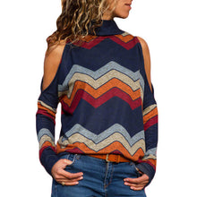 Load image into Gallery viewer, Sexy Turtleneck Cold Shoulder Sweater