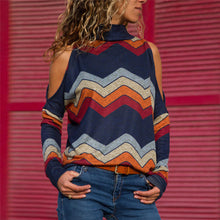 Load image into Gallery viewer, Sexy Turtleneck Cold Shoulder Sweater