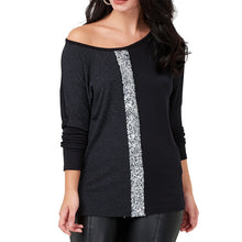 Load image into Gallery viewer, Sequin Elegant Long Sleeve Blouse