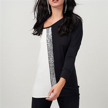 Load image into Gallery viewer, Sequin Elegant Long Sleeve Blouse