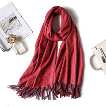 Load image into Gallery viewer, Soft Cashmere Scarf Dot Print