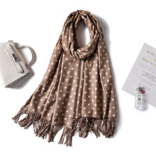 Load image into Gallery viewer, Soft Cashmere Scarf Dot Print