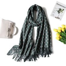 Load image into Gallery viewer, Soft Cashmere Scarf Dot Print