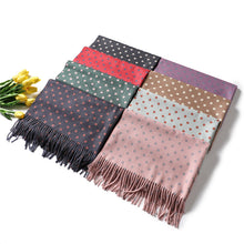 Load image into Gallery viewer, Soft Cashmere Scarf Dot Print