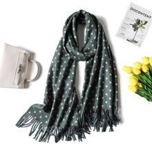 Load image into Gallery viewer, Soft Cashmere Scarf Dot Print