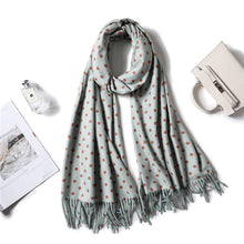 Load image into Gallery viewer, Soft Cashmere Scarf Dot Print