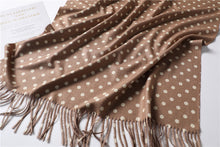 Load image into Gallery viewer, Soft Cashmere Scarf Dot Print