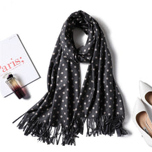 Load image into Gallery viewer, Soft Cashmere Scarf Dot Print