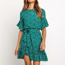 Load image into Gallery viewer, Short Flare Sleeve Chiffon Dress