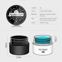 Load image into Gallery viewer, 6 Spider Gel Nail Polish With 5 Drawing Point Tools